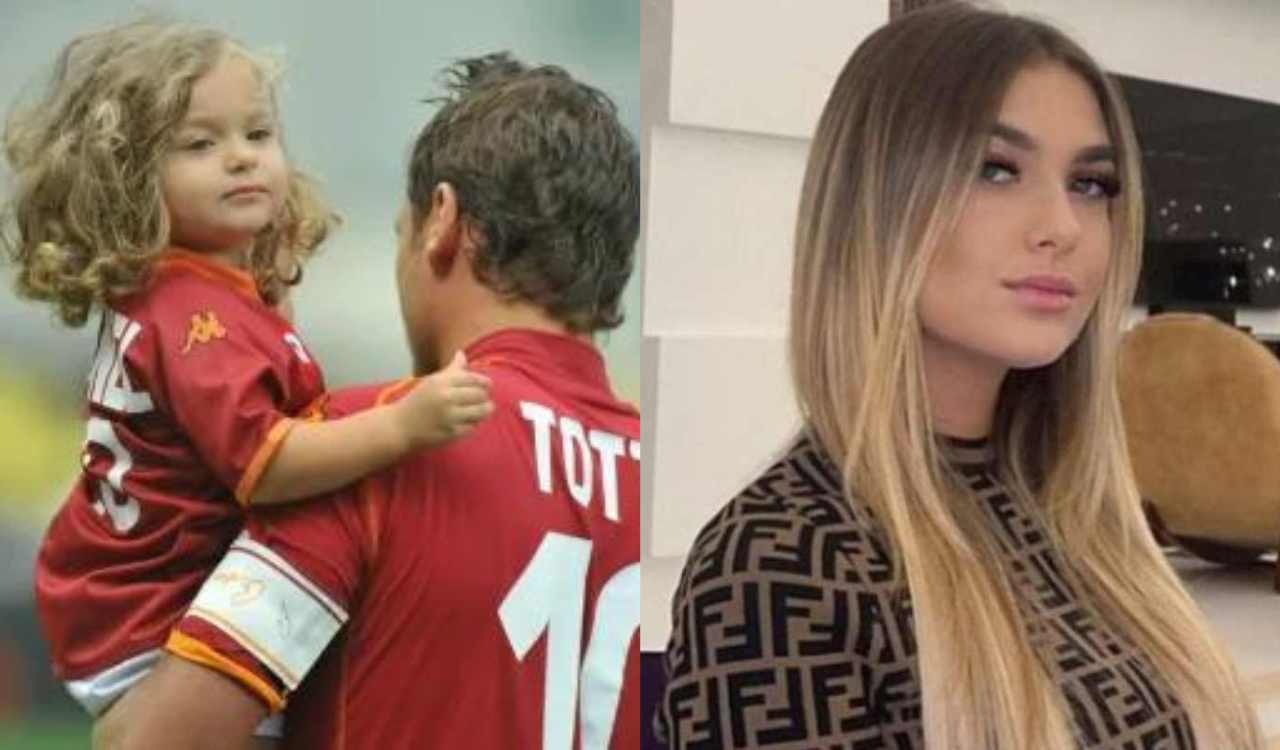 Chanel Totti da piccola e oggi